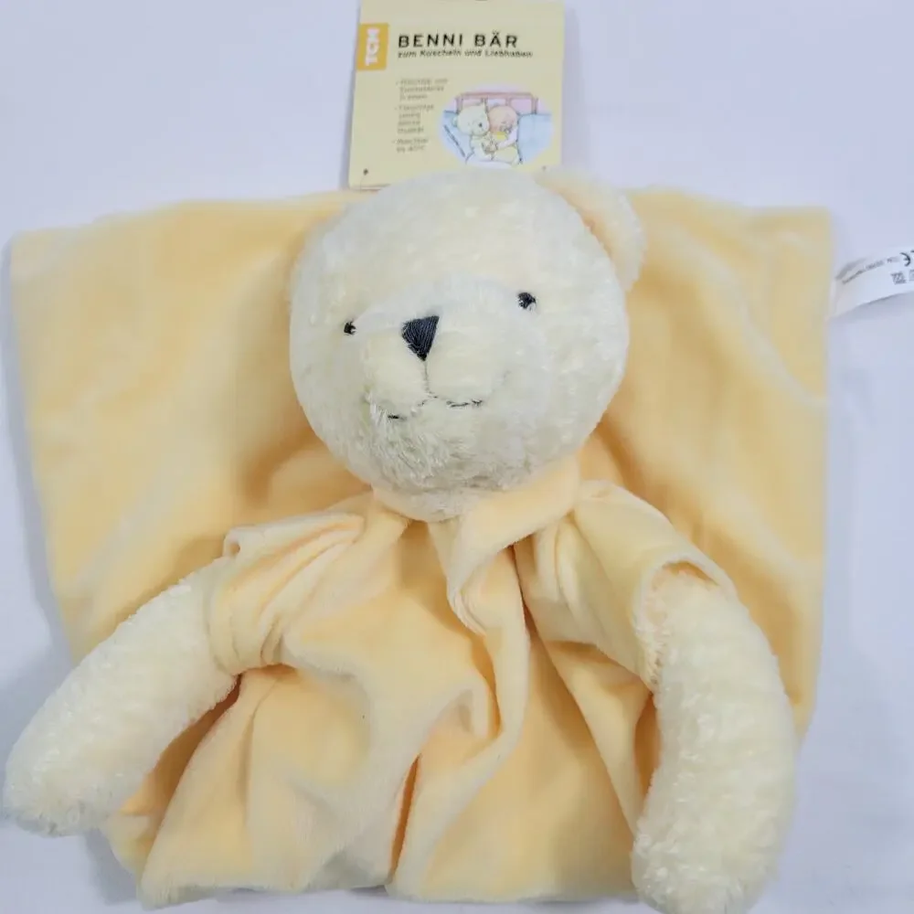 Benni Bar Lovey From Germany Security Blanket Soft & Yellow NWT 7126-1PL5